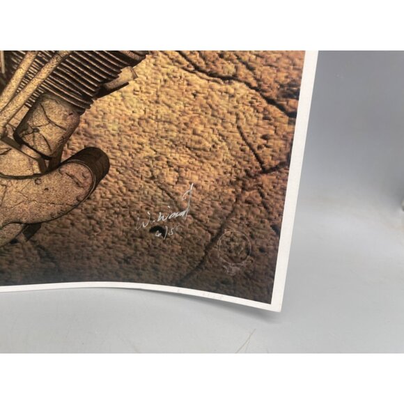 LE GM Harley Davidson motorcycle print artwork signed 6/50 16x12" READ - Picture 2 of 5